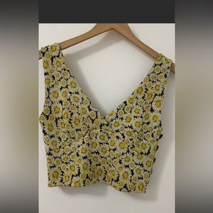 Flowered (Sunflowers) Vest/top by Maeve by Anthropologie